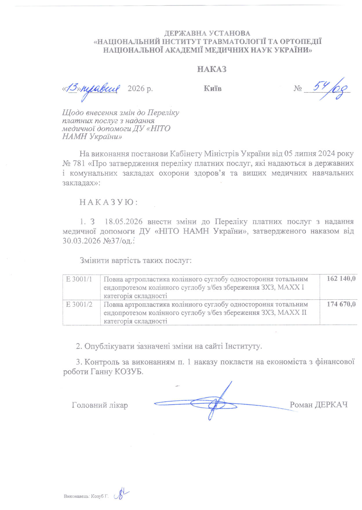 наказ 54-од від 13-05-2026